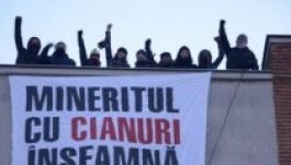 Környezetvédők tiltakoznak a ciános aranybányászat ellen Déván