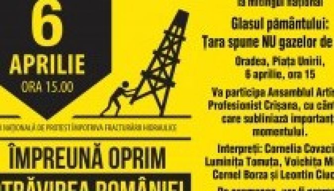 Nagyváradon is tüntetnek a palagáz-kitermelés ellen