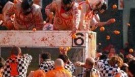 Százötven sérültje volt a karneváli narancsháborúnak az olasz Ivreában