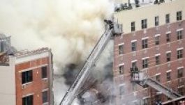 Összedőlt két épület a New York-i Harlemben