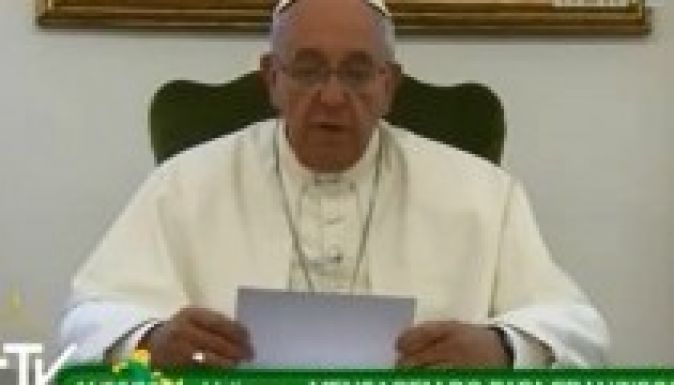 Ferenc pápa videóban üzent a foci-vb előtt