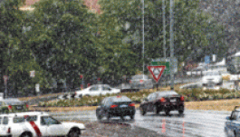 A májusi forróság után hó hullott Észtországban