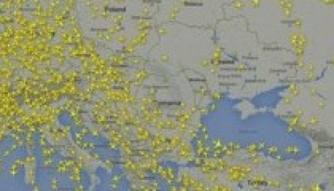 Így néz ki Európa légtere a malajziai repülő lezuhanása után