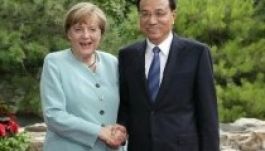 Merkelnek fülig ért a szája, amikor a kínai kormányfő szavait hallgatta