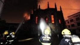 Leégett Kína egyik legrégibb katedrálisa