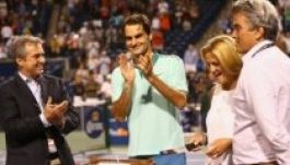 A pályán ünnepelte meg a születésnapját Federer