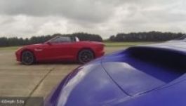 Gyorsulási versenyen a Jaguar F-Type és a Subaru WRX STI (VIDEÓ)