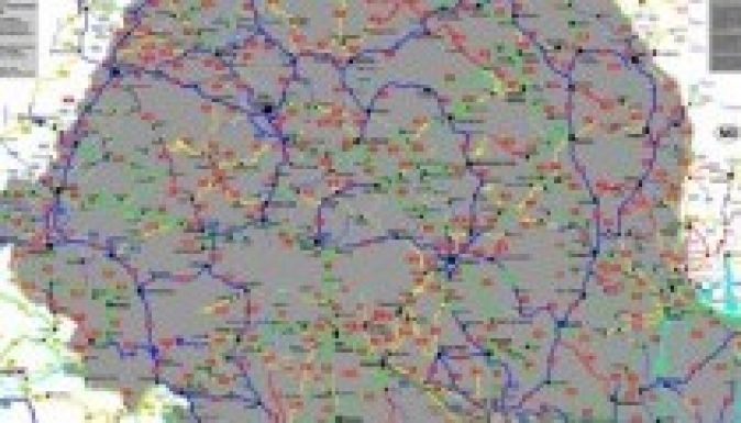 Frissült a romániai úthálózat minőségét jelző térkép