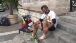 Budapestre érkezett Sandu, aki Ploieștiből Brüsszelig gyalogol Verespatakért