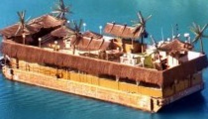 Úszó szigetként működik egy jacht