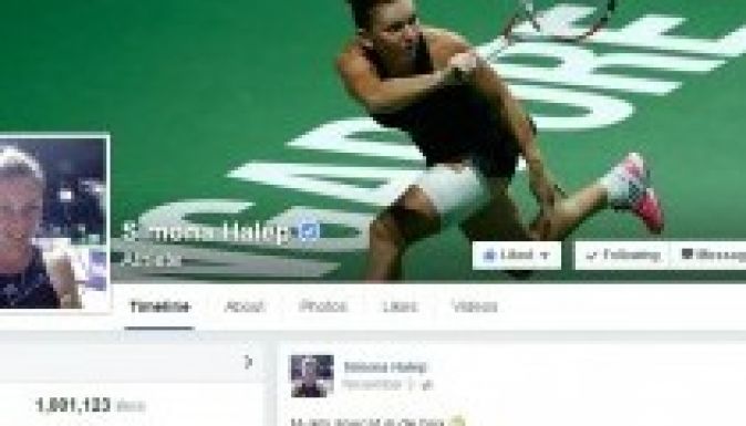 Már több mint egy millióan lájkolták Simona Halep Facebook-oldalát