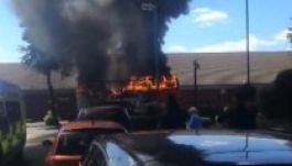 Kamaszok gyújtottak fel egy autóbuszt (VIDEÓ)