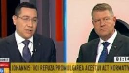 Victor Ponta és Klaus Johannis: a második tévévita