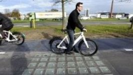 Átadták az első napelemes bicikliutat