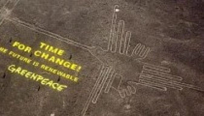 Összetaposták a Greenpeace aktivistái a Nazca-vonalakat