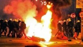 Tüntetés után gyújtogattak is Athén belvárosában