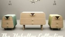 Tarolt a román dizájner kigombolt blúzú kisszekrénye