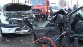 Láncbaleset történt Arad határában