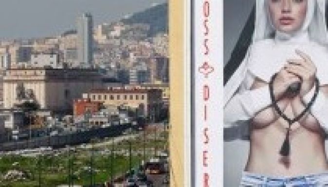 Félmeztelen apácát ábrázoló plakáttal várják Ferenc pápát