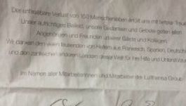 Egész oldalas részvétnyilvánítást tett közzé a Lufthansa-csoport