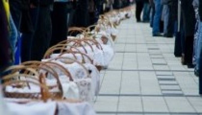 Húsvéti ételszentelés Csíkszeredában (GALÉRIA)