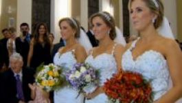 Egyszerre házasodtak a hármas ikrek (VIDEÓ)