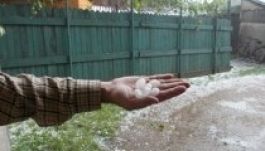 Dió nagyságú jég verte Szatmárnémetit (FOTÓK)