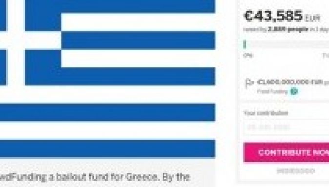 Közösségi finanszírozás indult a görög mentőcsomag összegyűjtésére