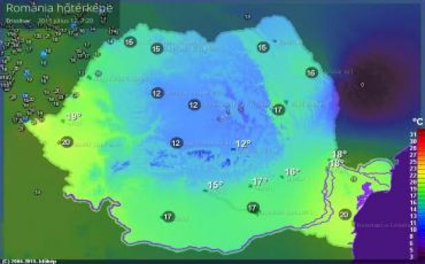 Verőfényes vasárnap után lehűlés és eső várható Erdélyben