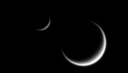 Gyönyörű fotó készült a Szaturnusz három holdjáról