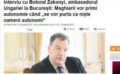 Magyarázatot vár a román külügy a magyar nagykövet interjúja miatt