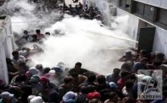 Poroltóval fújták le a Kószon verekedő bevándorlókat a rendőrök