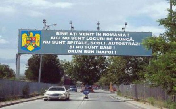 Így nézhetne ki a román kormány menekültellenes óriásplakátja