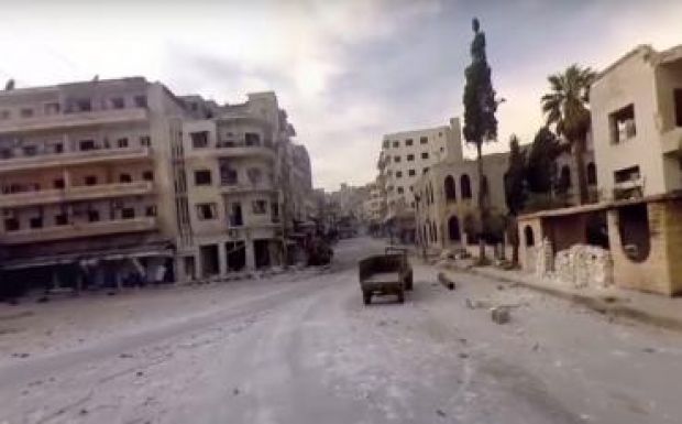 A szétlőtt Szíriát 360 fokos felvételen is megtekinthetjük