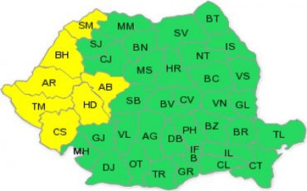 Sárga jelzésű hőségriadó lép érvénybe több erdélyi megyében