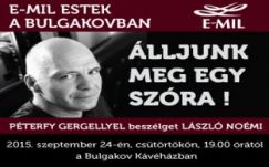 Péterfy Gergely író lesz az E-MIL beszélgetősorozatának vendége