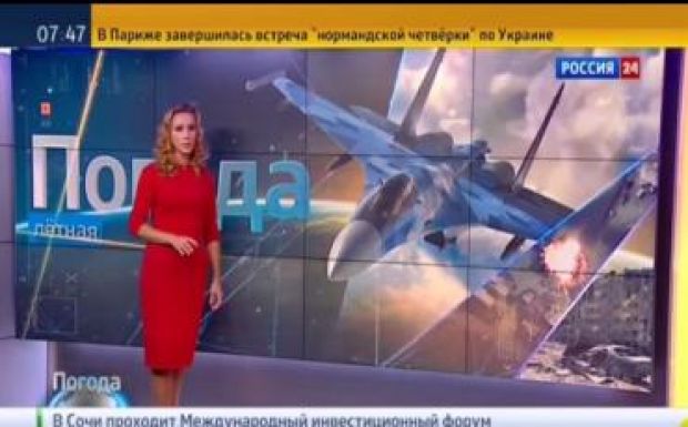 Orosz állami tévé meteorológusa: kiváló az idő egy kis szíriai bombázáshoz