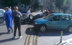 Látványos baleset történt Kolozsváron