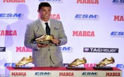 Cristiano Ronaldo megkapta negyedik Aranycipőjét
