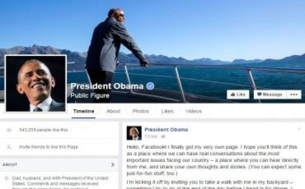 Barack Obama személyesen regisztrált a Facebookra