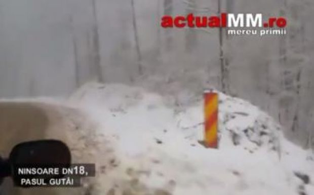Hirtelen elkezdett havazni Románia északi részében