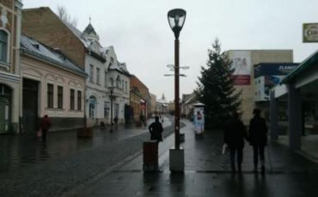 Fölállították Csíkszereda óriás karácsonyfáját