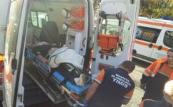 Villamosba rohant a betonszállító Temesváron