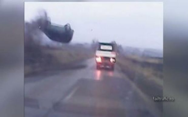 Látványos baleset történt egy moldovai megyében