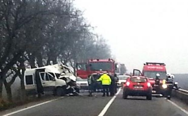 Fának csapódott a kisbusz - két halott