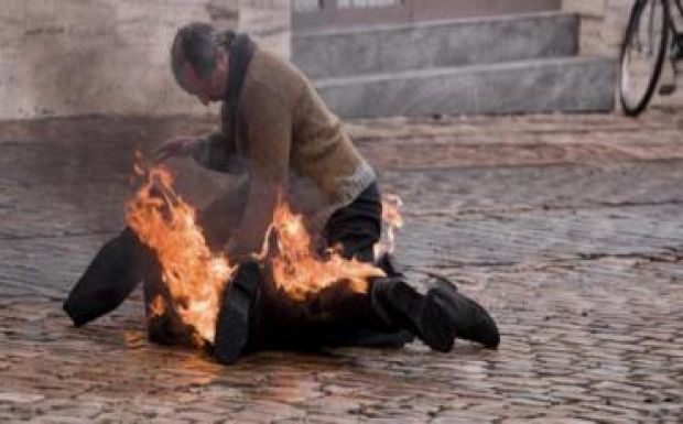 Felgyújtotta magát egy férfi Segesvár központjában