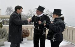 Kéményseprők kívántak boldog új évet Áder Jánosnak és a magyar nemzetnek