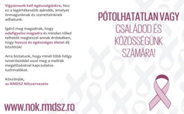 Hétfőn rajtol az RMDSZ Nőszervezet és Dancs Annamari közös, méhnyakrák elleni kampánya