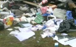 Egészségügyi hulladékot „felejtettek” a folyóparton