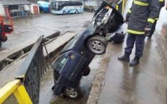 Látványos baleset történt Marosvásárhelyen